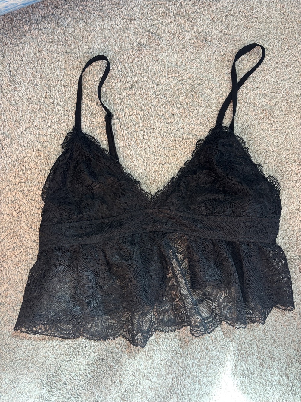 Black Lace Bralette Crop Top - Women Intimates & Sleepwear